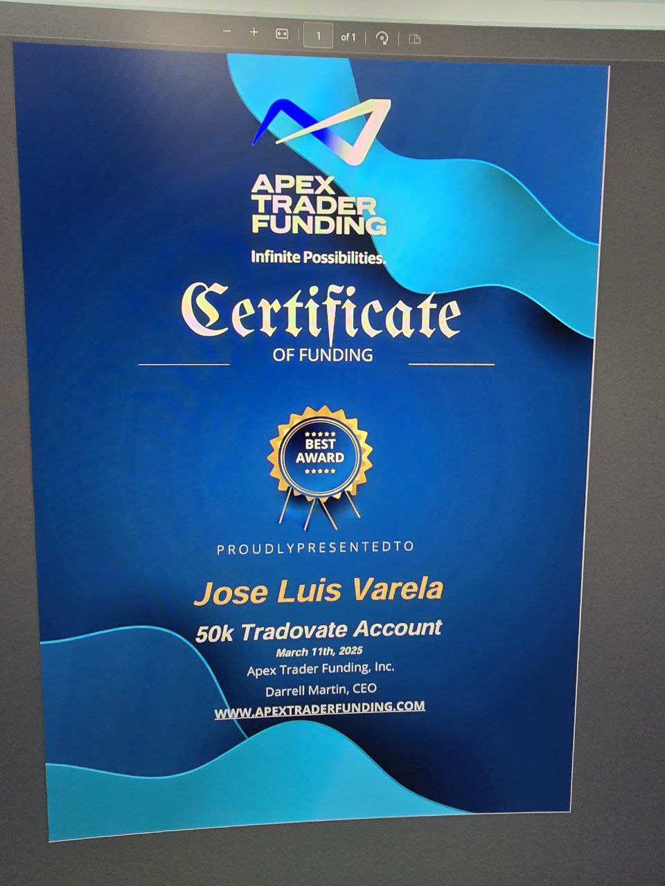Prueba de fondeo prop firm
